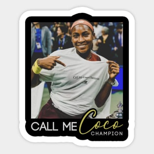 call me coco champion tennis player Sticker